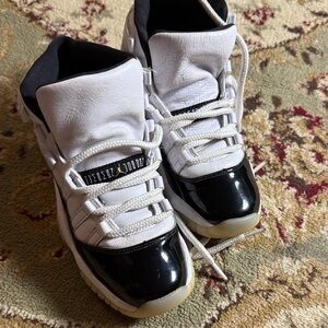 Jordan Kids White and Black Sneakers